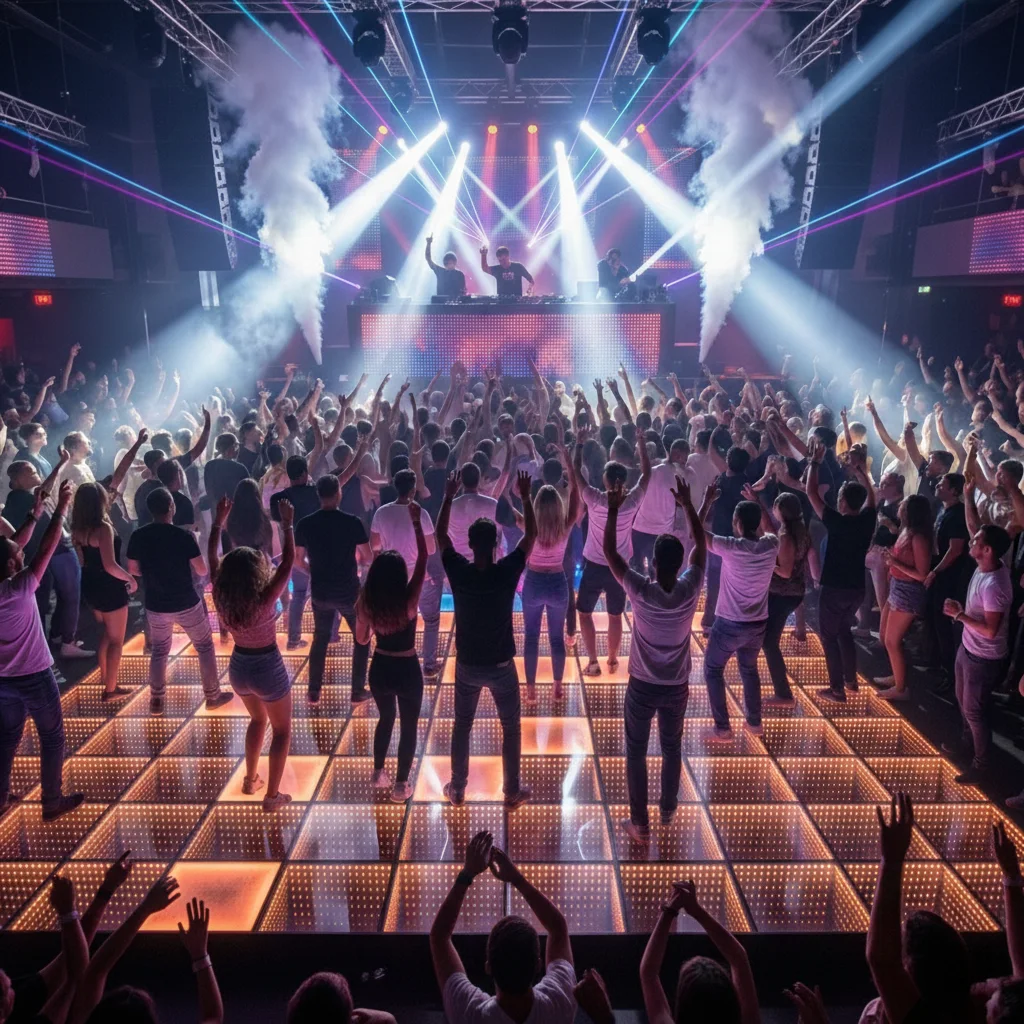 How Big Should A Dance Floor Size for Wedding Be? illustration from DanceFloorLED