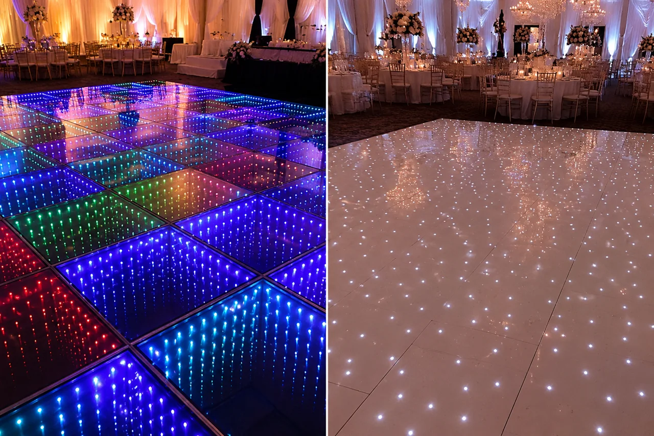 3D Abyss vs Star LED Dance Floor illustration from DanceFloorLED